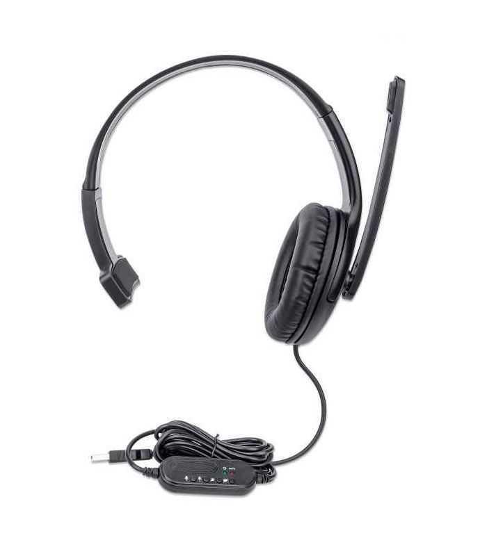 Casti Mono Over Ear Cu Microfon Usb Control Volum 15m Manhattan 179874