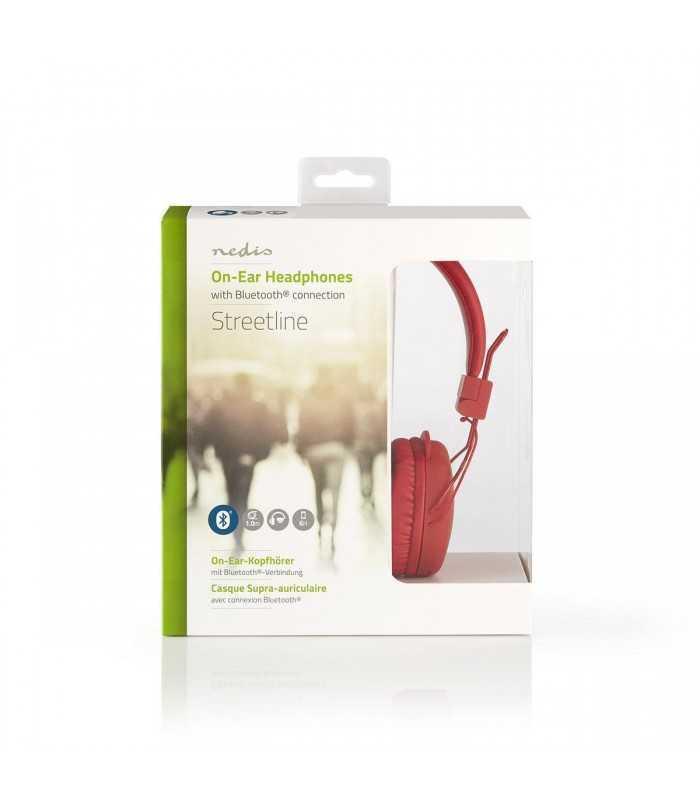 casti multimedia bluetooth rosu nedis 8