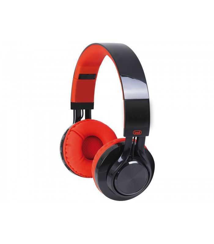 Casti multimedia cu Bluetooth V2.1 Radio MP3 microSD rosu/negru Trevi