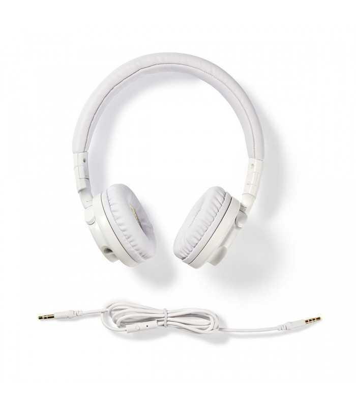 casti multimedia cu cablu detasabil fara microfon 12m alb nedis 4