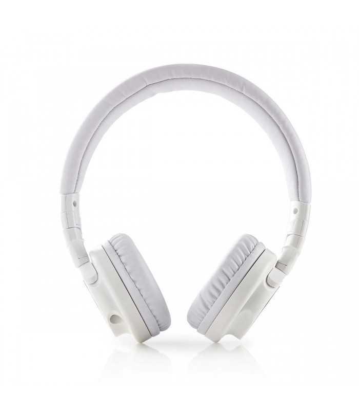 Casti multimedia cu cablu detasabil fara microfon 1.2m alb NEDIS