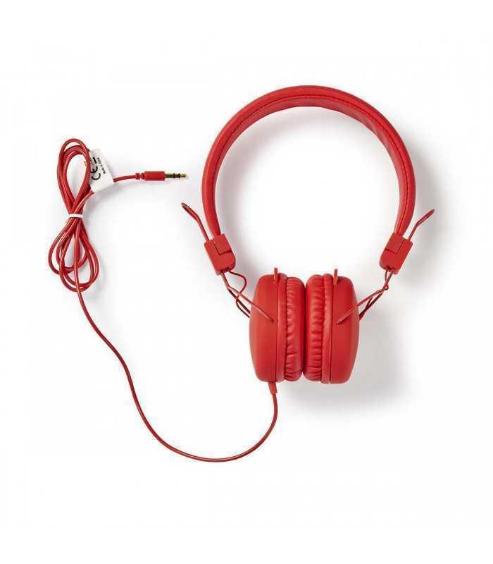 casti multimedia fara microfon 12m rosu nedis 6