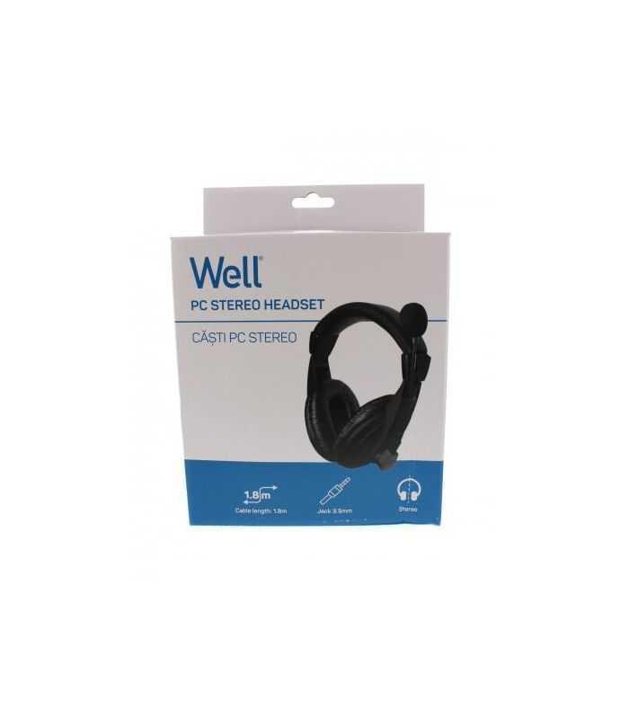 casti pc headset well cu microfon si 35 mm jack 3