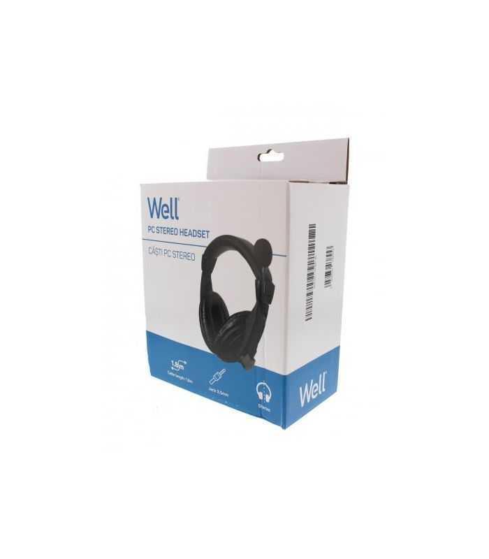 casti pc headset well cu microfon si 35 mm jack 4