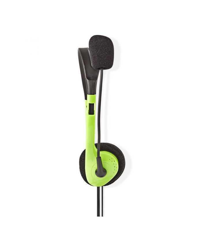 casti pc on ear nedis 2x35 mm 2m verde cu microfon 4