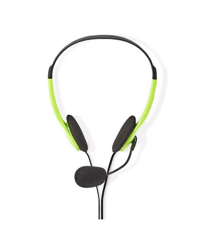 casti pc on ear nedis 2x35 mm 2m verde cu microfon 6