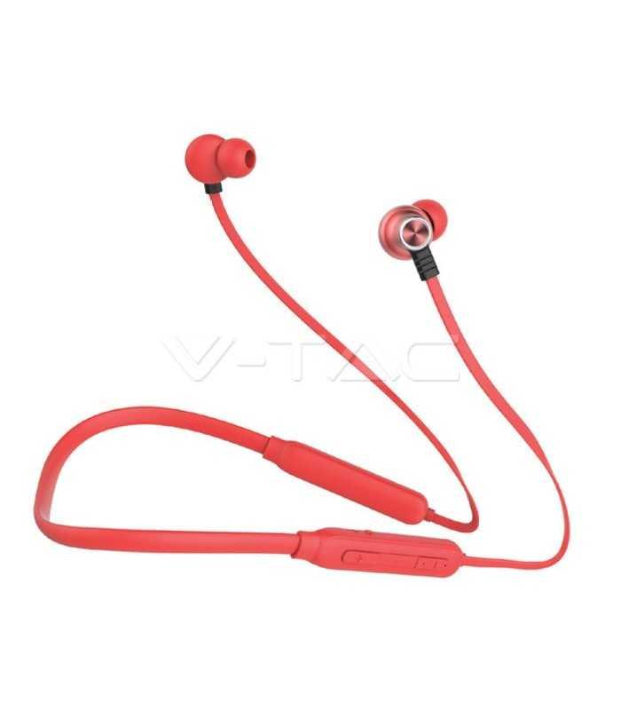 casti sport bluetooth rosu v tac 1