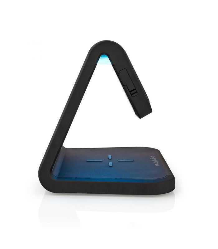 ceas cu alarma nedis incarcator wireless qi lumina multicolora negru 5