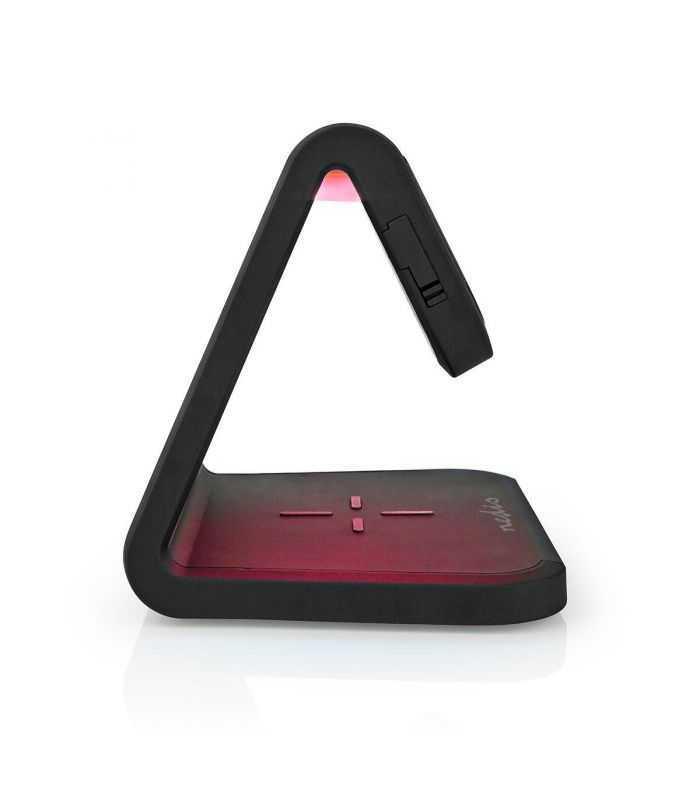 ceas cu alarma nedis incarcator wireless qi lumina multicolora negru 6