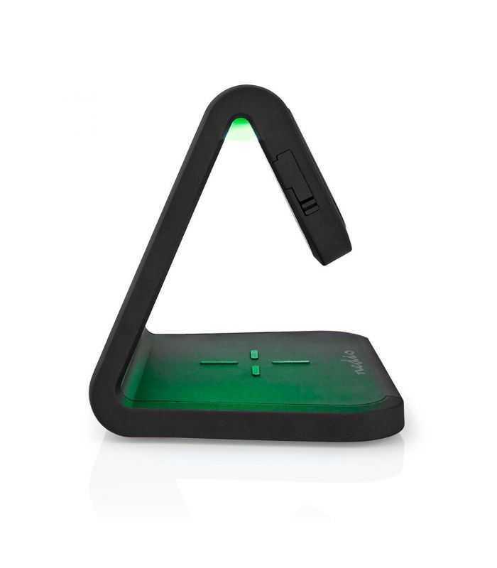 ceas cu alarma nedis incarcator wireless qi lumina multicolora negru 7
