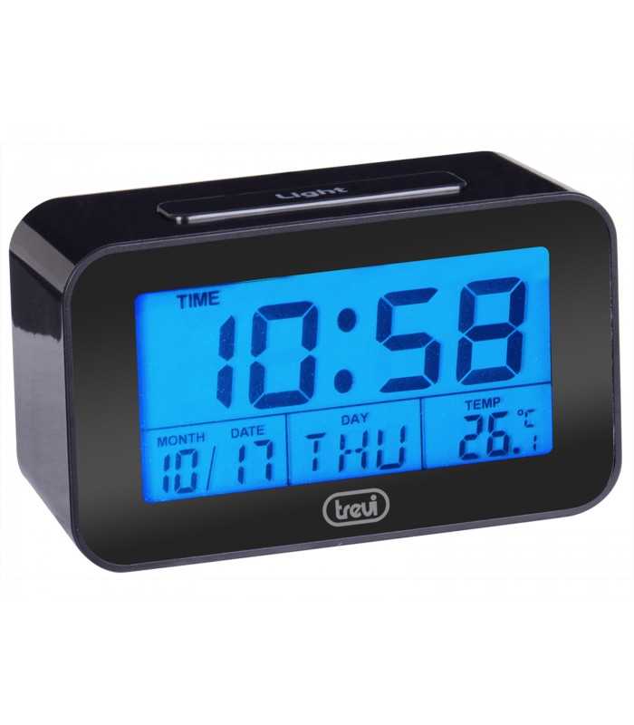 ceas desteptator cu lcd sld 3p50 termometru calendar negru trevi 1
