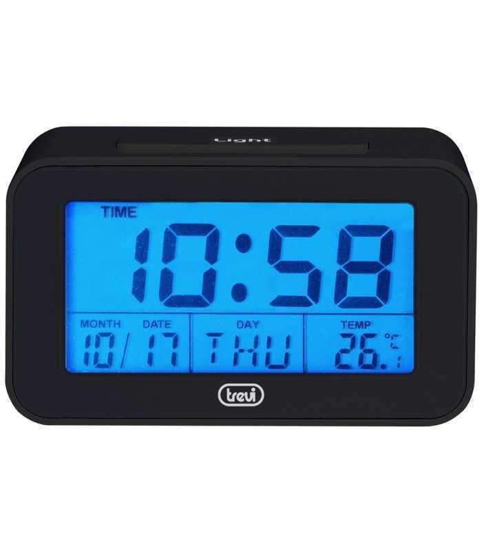 ceas desteptator cu lcd sld 3p50 termometru calendar negru trevi 2
