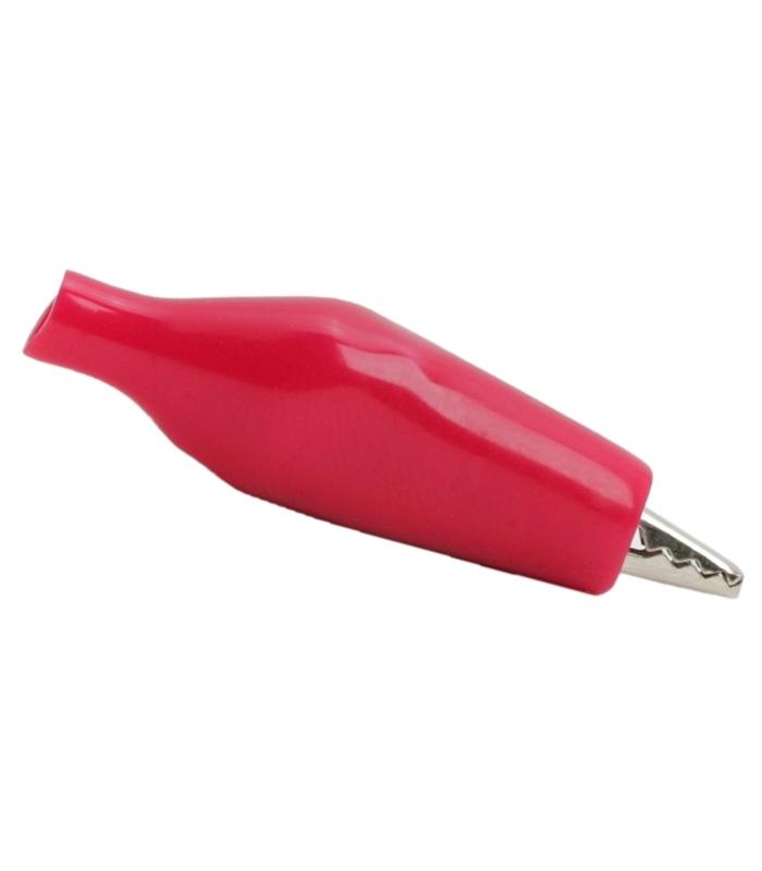 Clema crocodil mini rosu 28mm 5A