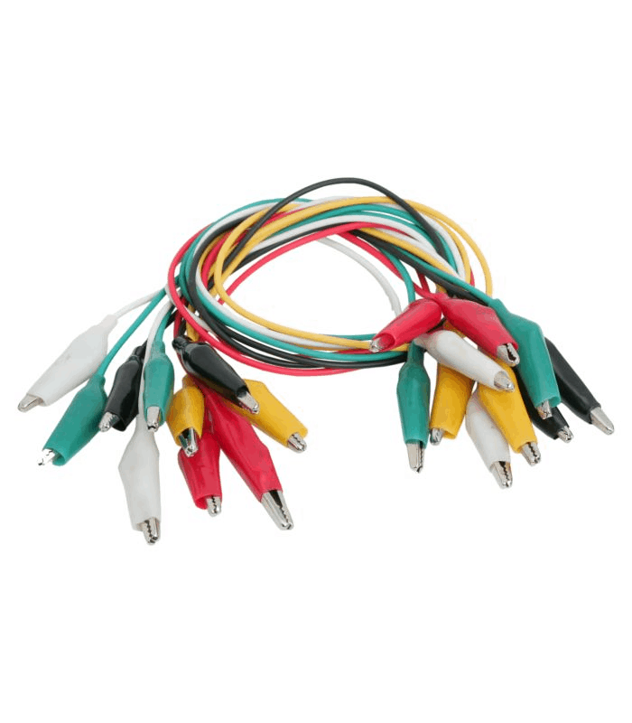 Cleme crocodili mini set 10buc/set cablu 37cm