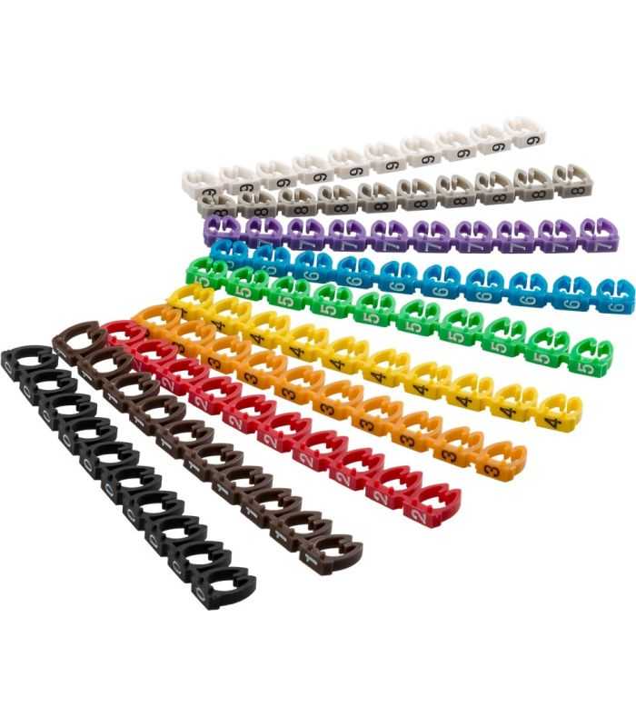 Cleme de fixare a cablului Cifre 0-9 pentru cablu 5.6-7.4 mm Goobay 72515