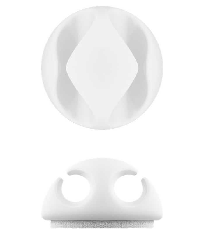 cleme pentru gestionarea cablurilor cu 2 sloturi goobay set 6buc alb 8