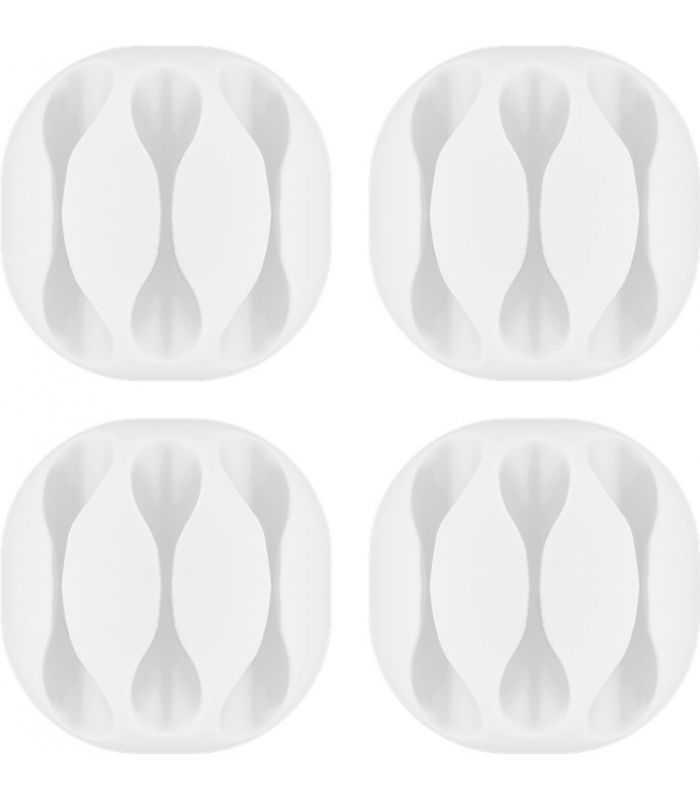 cleme pentru gestionarea cablurilor cu 3 sloturi goobay set 4buc alb 1