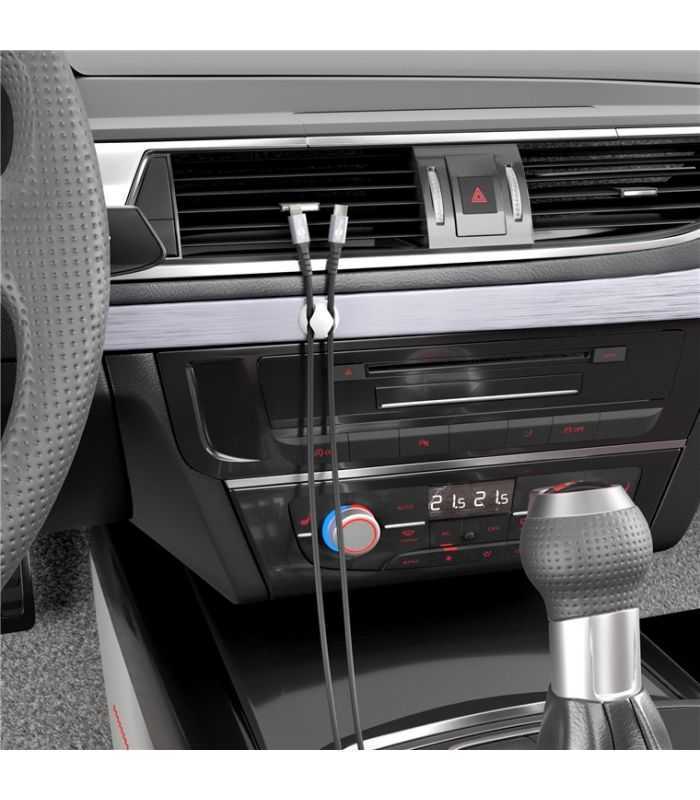 cleme pentru gestionarea cablurilor cu 3 sloturi goobay set 4buc alb 3