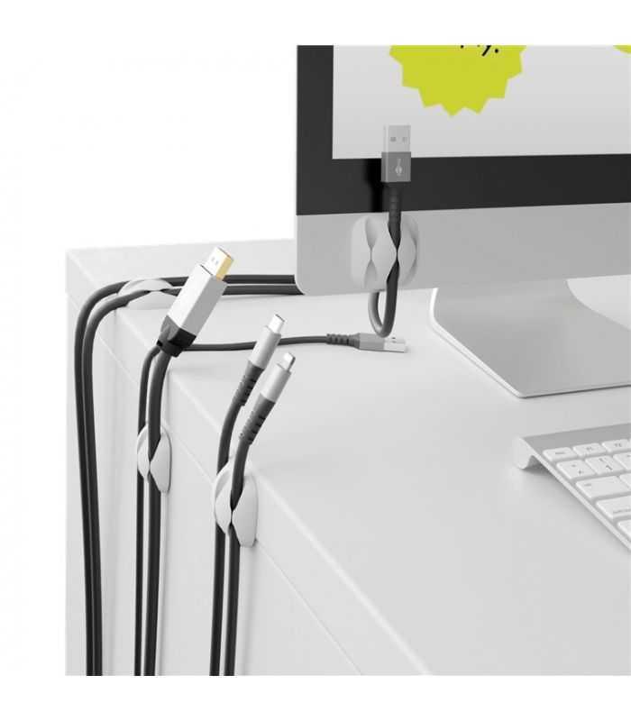 cleme pentru gestionarea cablurilor cu 3 sloturi goobay set 4buc alb 5