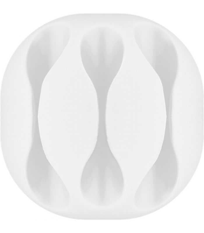 cleme pentru gestionarea cablurilor cu 3 sloturi goobay set 4buc alb 6