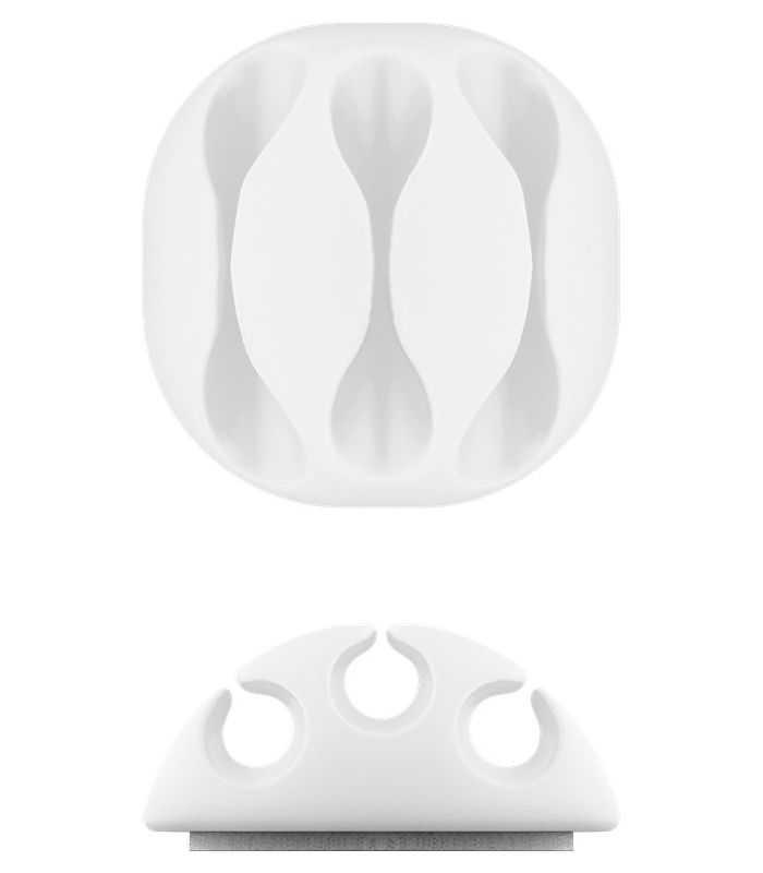 cleme pentru gestionarea cablurilor cu 3 sloturi goobay set 4buc alb 7