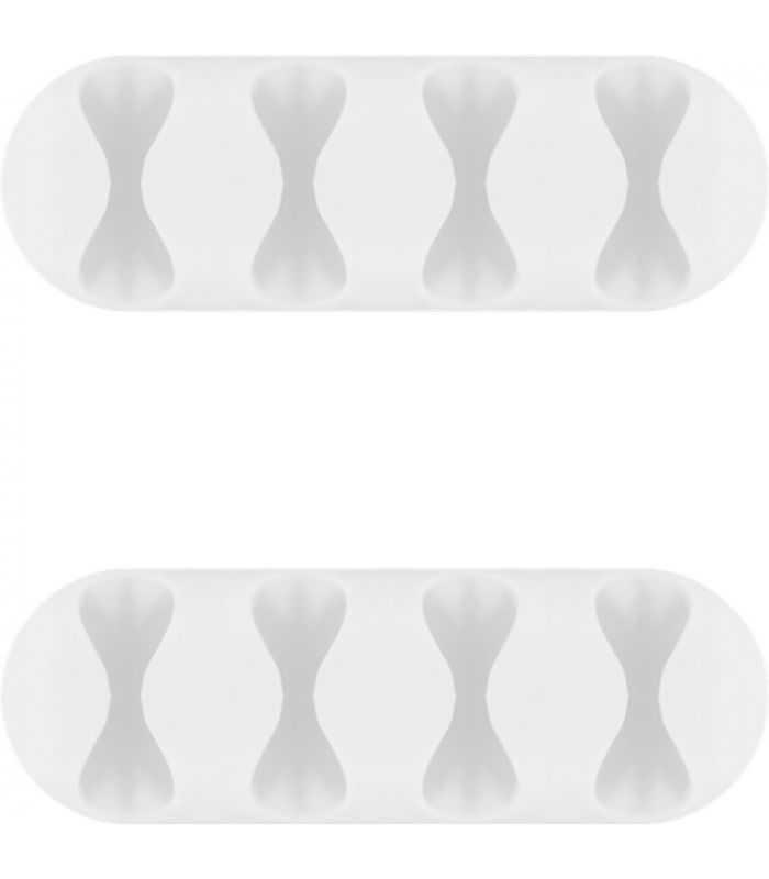 cleme pentru gestionarea cablurilor cu 4 sloturi goobay set 2buc alb 1
