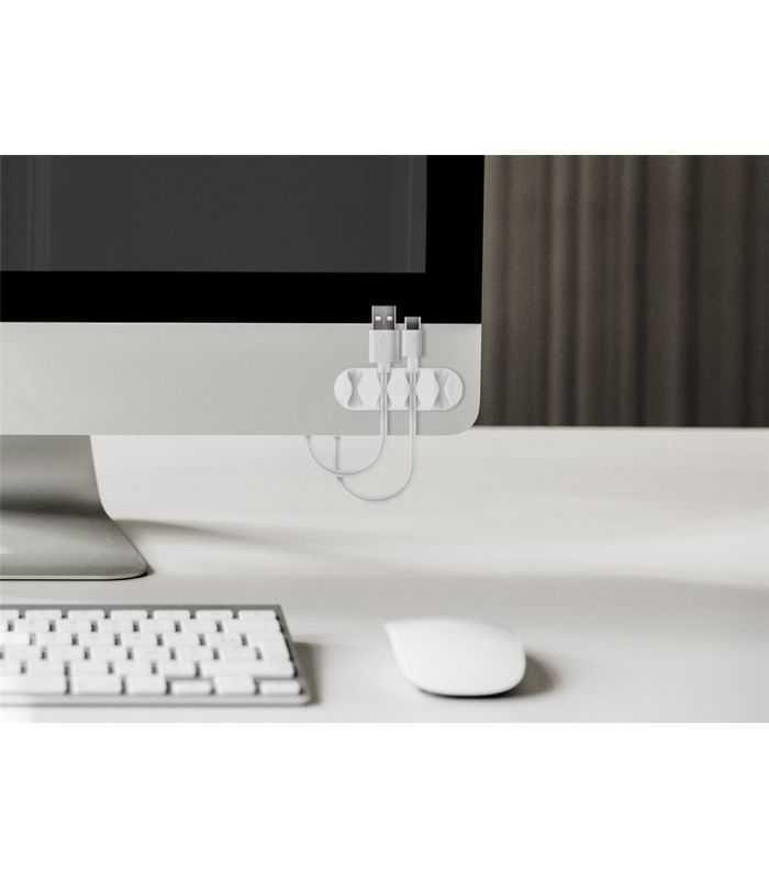 cleme pentru gestionarea cablurilor cu 4 sloturi goobay set 2buc alb 4