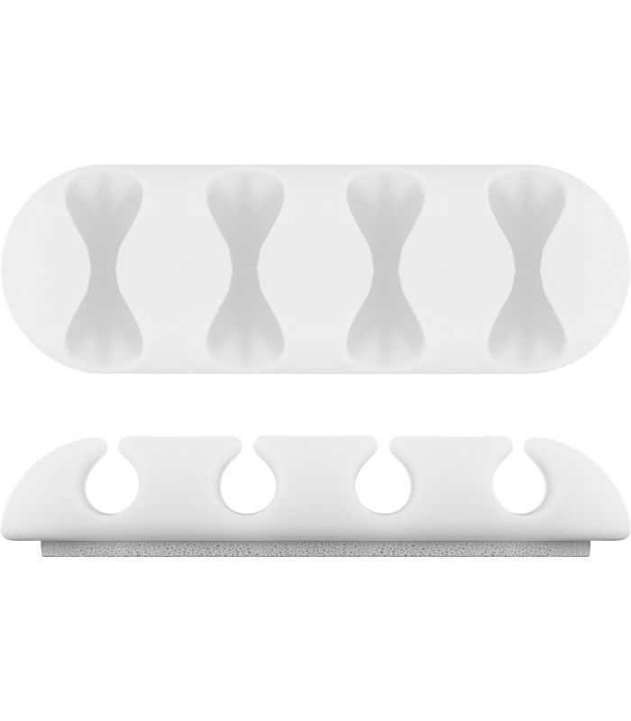 cleme pentru gestionarea cablurilor cu 4 sloturi goobay set 2buc alb 8