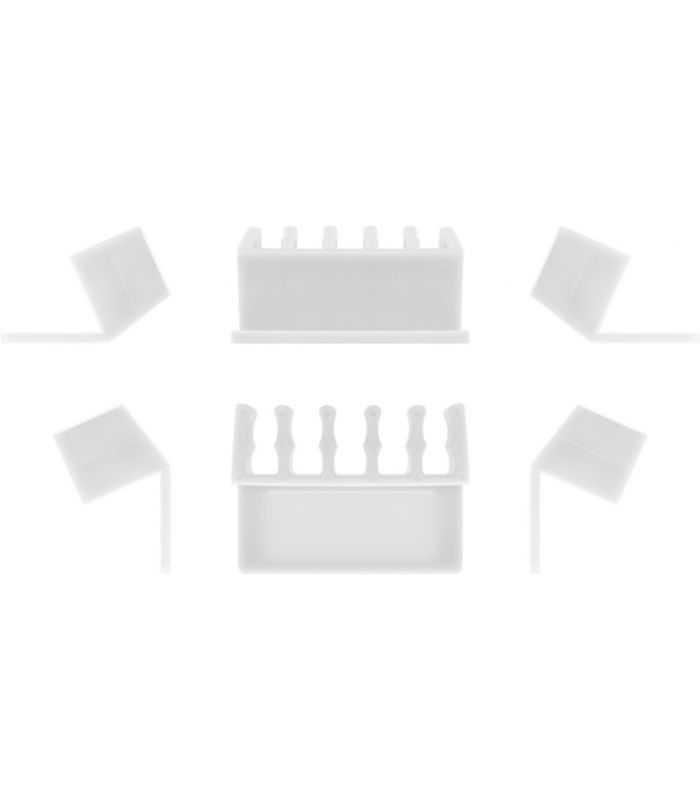 cleme pentru gestionarea cablurilor cu 5 sloturi goobay set 2buc alb 2