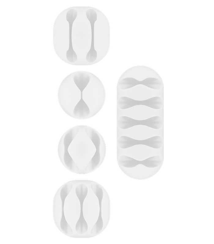 cleme pentru gestionarea cablurilor goobay set 5buc alb 1