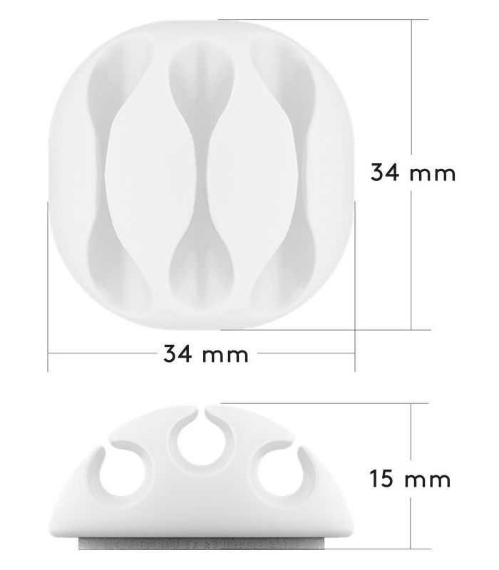 cleme pentru gestionarea cablurilor goobay set 5buc alb 7
