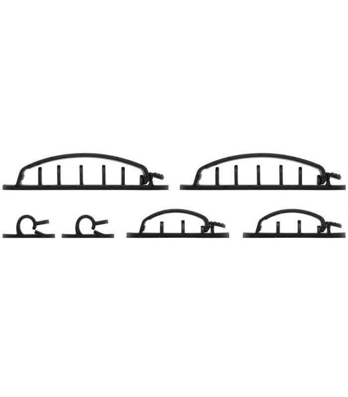 cleme pentru gestionarea cablurilor goobay set 6buc negru 2