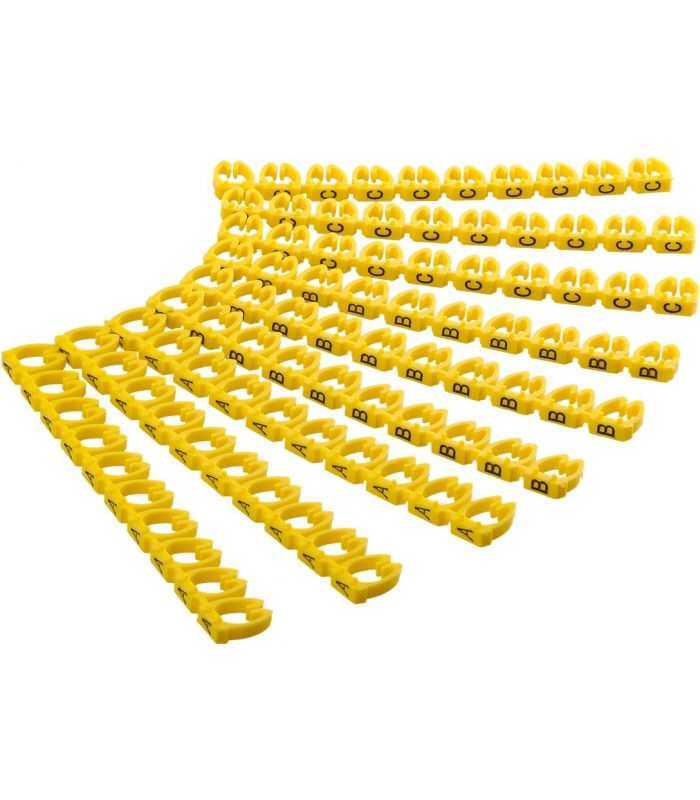 cleme pentru marcarea cablului litere a c pentru max 6mm x 30 inele goobay 1
