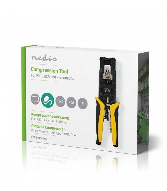 cleste compresie nedis conectori f bnc rca rg58 rg59 rg6 otel calit 6