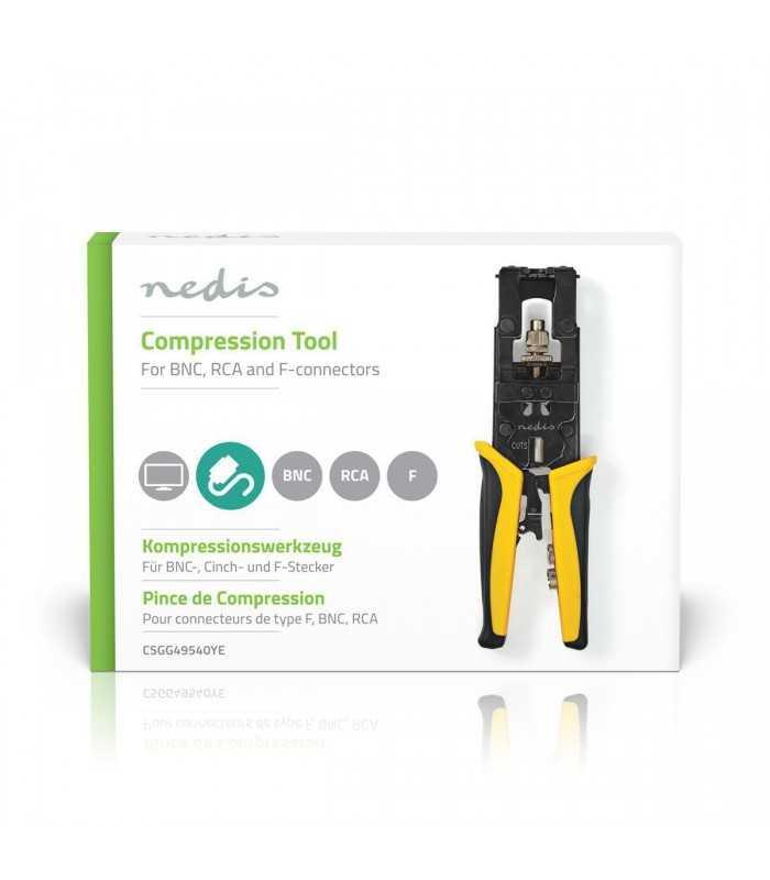 cleste compresie nedis conectori f bnc rca rg58 rg59 rg6 otel calit 8