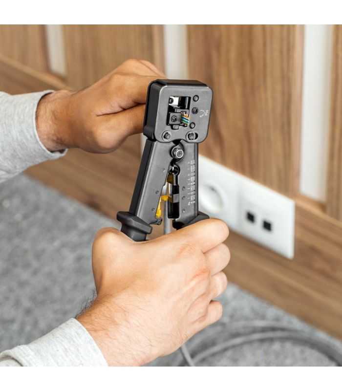 Cleste Sertizare Rj45 Rj12 Rj11 Rj 6p Rj 8p Cutit Pentru Dezizolare Rebel Rb 1007