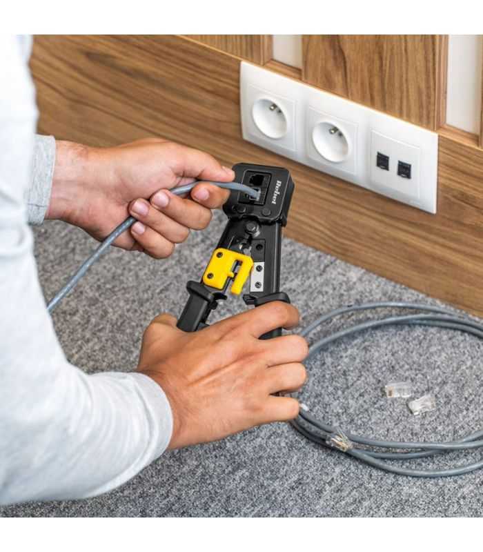 Cleste Sertizare Rj45 Rj12 Rj11 Rj 6p Rj 8p Cutit Pentru Dezizolare Rebel Rb 1007