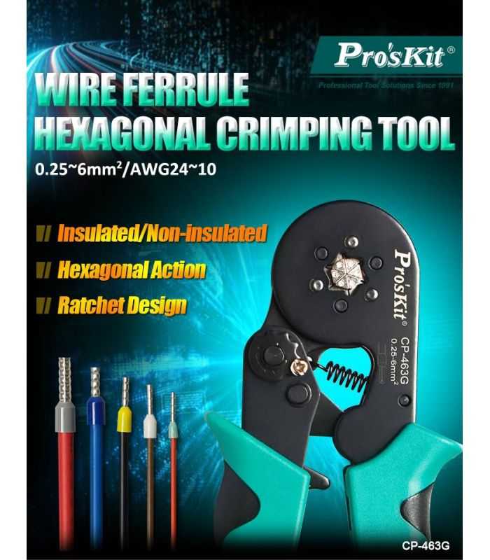 Cleste Sertizat Profil Hexagonal 175mm Proskit Cp 463g