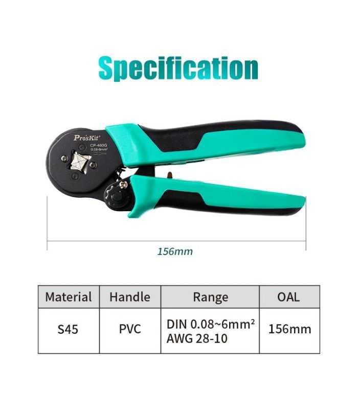 Cleste Sertizat Profil Patrat 156mm Proskit Cp 460g