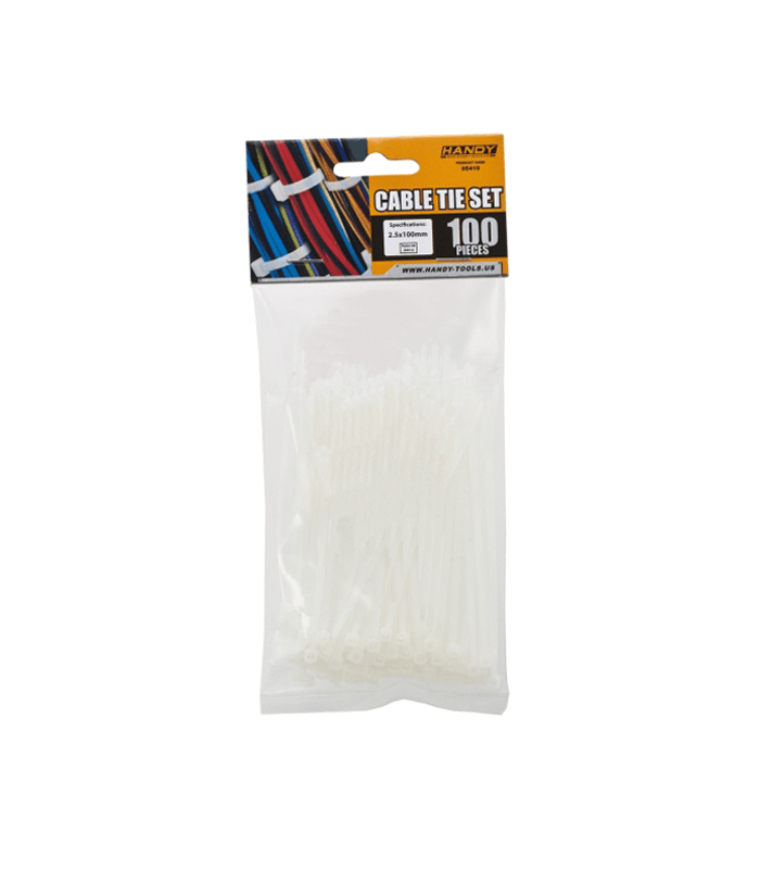 Coliere plastic 100x2.5 mm transparent 100buc Handy