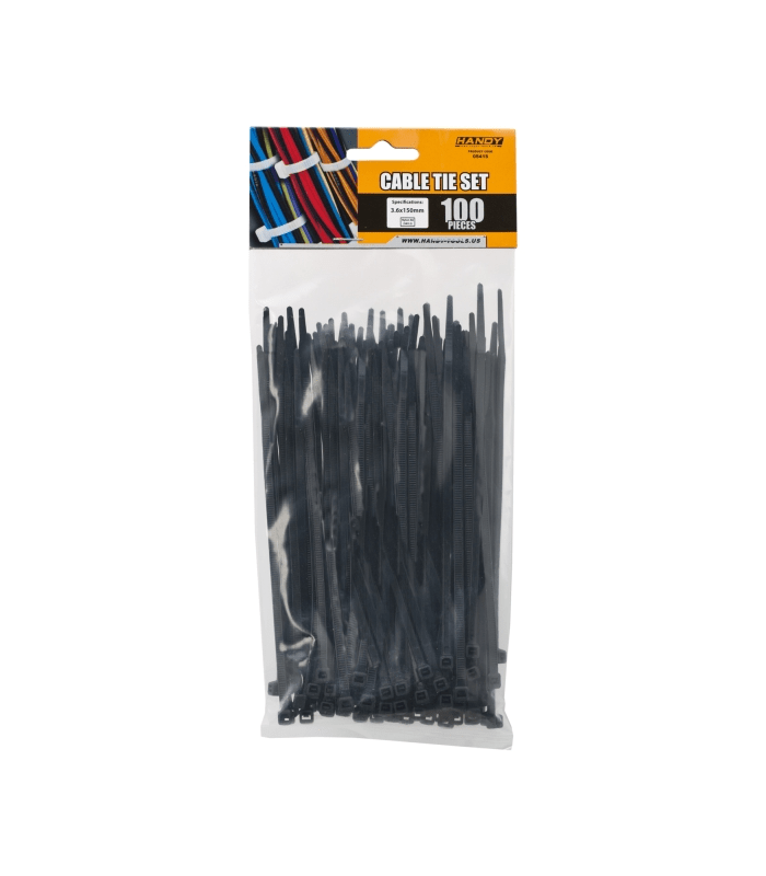 Coliere plastic 150x3.6mm negre 100buc Handy