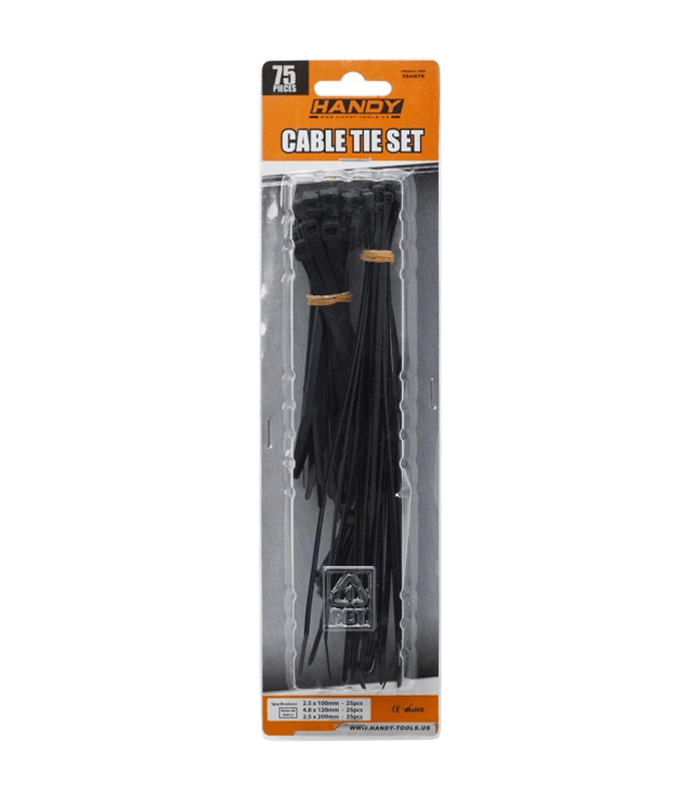 Coliere plastic negre 75buc Handy