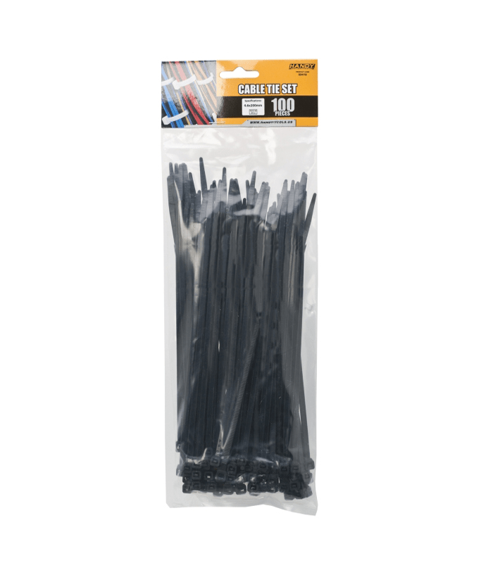 Coliere plastic negru 200x4.6mm 100buc Handy