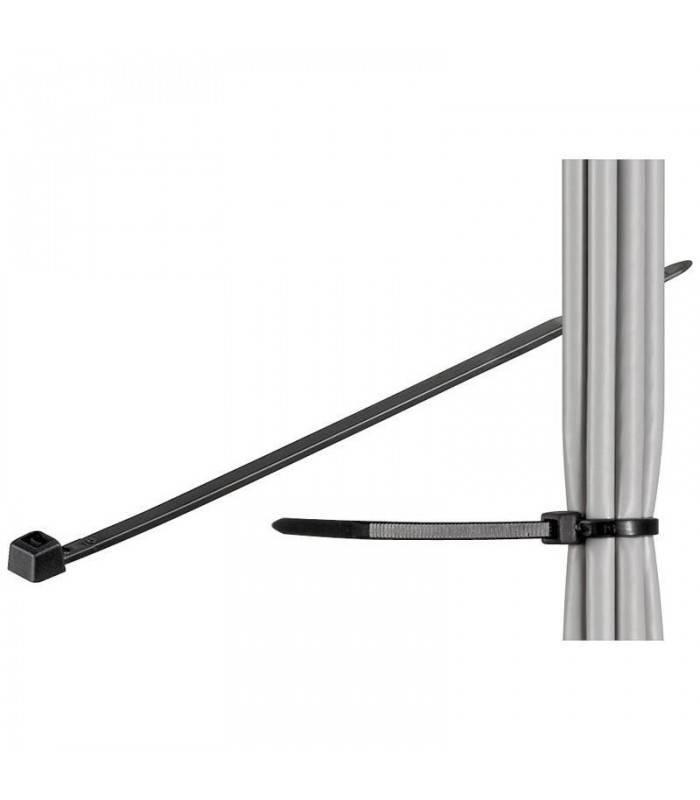 Coliere plastic plastic negru 3.5x292mm de interior-exterior 100buc fixPoint