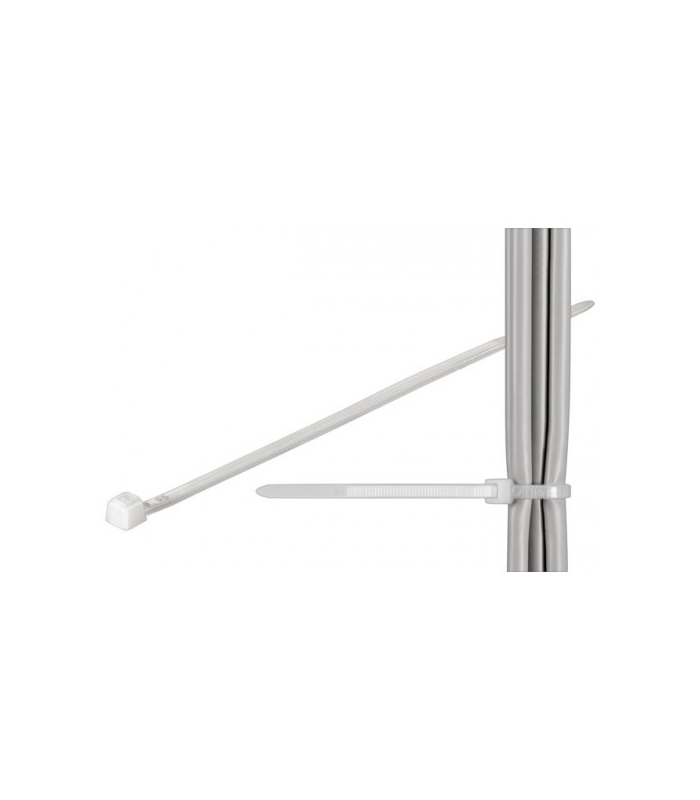 Coliere plastic strangere cabluri 310x4.8mm transparent 100buc fixPoint