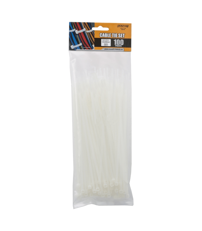 Coliere plastic transparent 200x4.6mm 100buc Handy