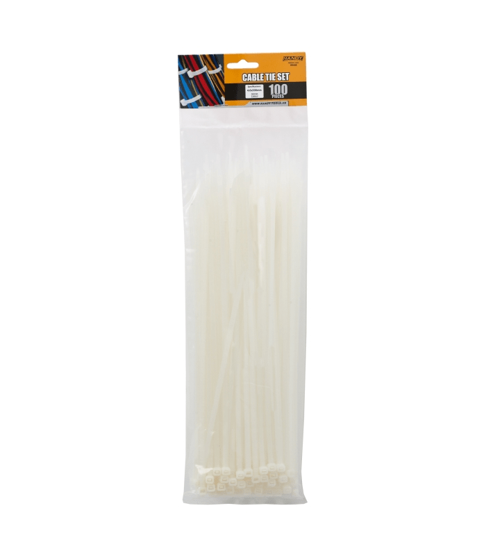 Coliere plastic transparent 300x4.6mm 100buc Handy