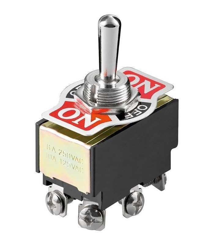 Comutator 2x ON-OFF-ON 6 pini 250V 6A Goobay