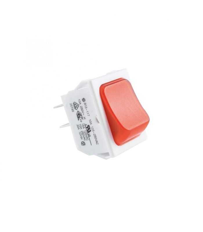 Comutator basculant cu retinere bec rosu 2 circuite 2 pozitii 250V 10A Somogyi Elektronic