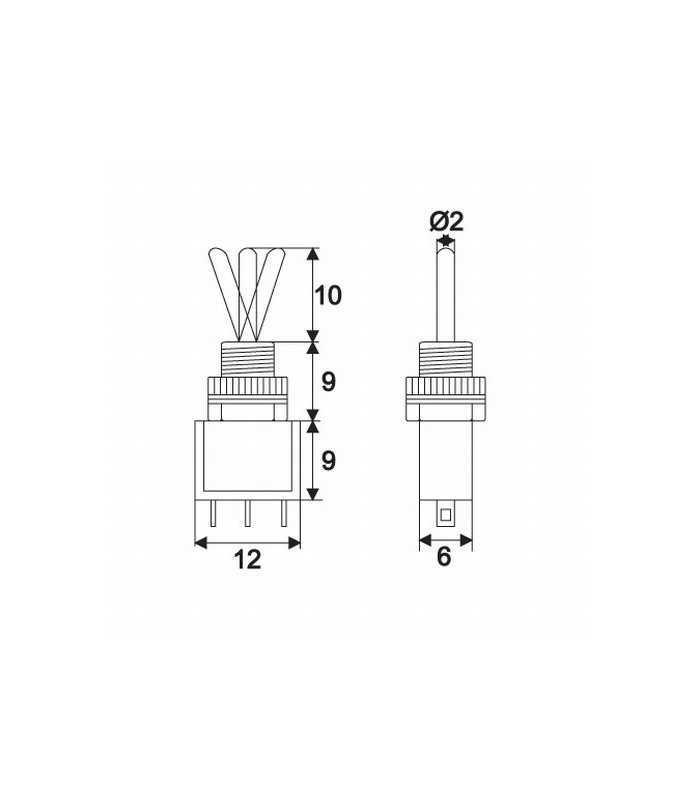 comutator cu brat 1 circuit 3a 250v on off on cu retinere 1